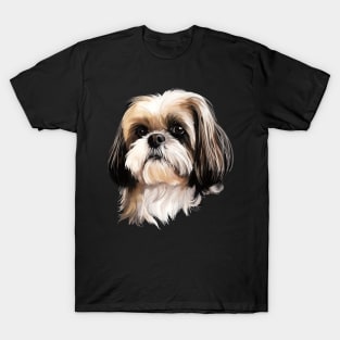 Shih Tzu Dog Portrait T-Shirt